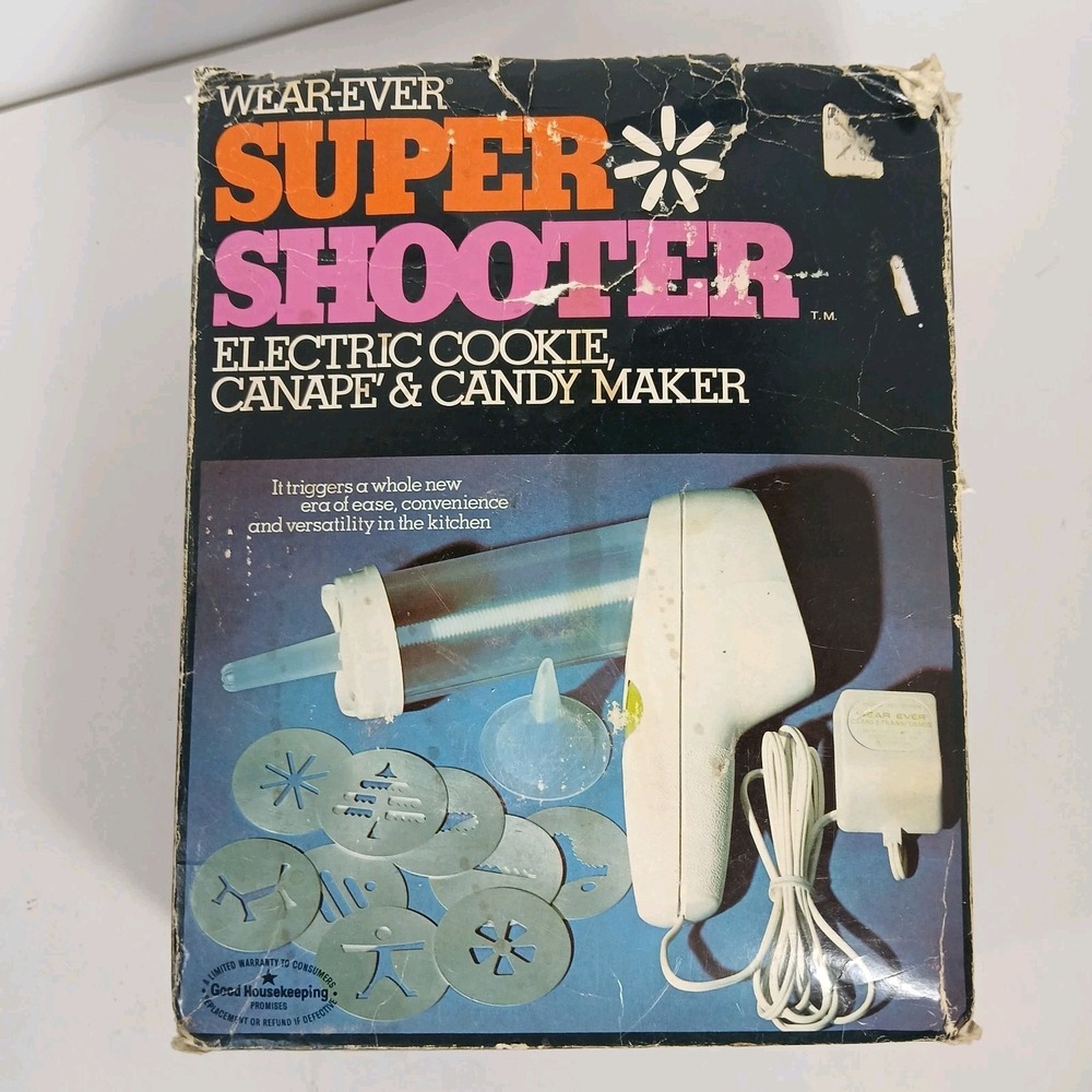 Vtg Wear-Ever 70001 Super Shooter Electric Cookie Maker Tested and Works READ